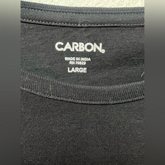 Carbon Red & Black print baseball Tshirt - L - Picture 2 of 5